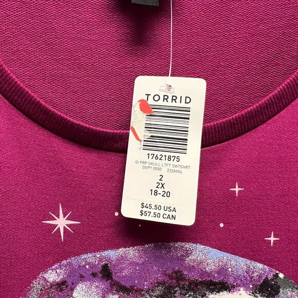 Torrid‎ Graphic Classic Fit Lt Weight French Terry Short Sleeve Sweatshirt - Picture 8 of 8